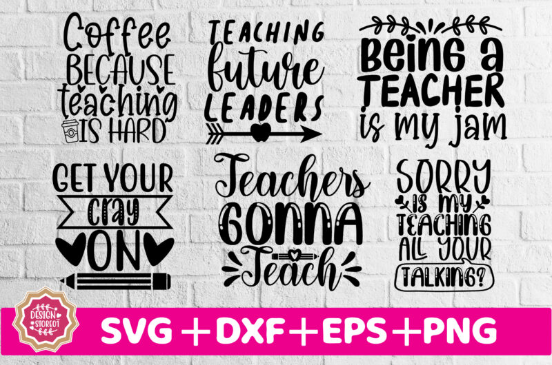 Teacher svg bundle t shirt designs for sale