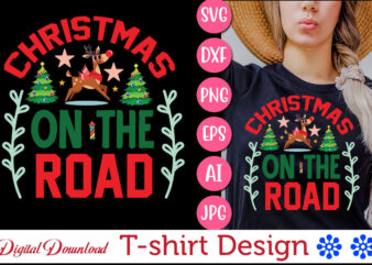 Christmas on the Road svg t-shirt design