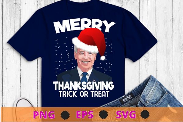 Funny joe biden merry thanksgiving trick or treat t-shirt design svg, funny joe biden, merry thanksgiving, trick or treat t-shirt,