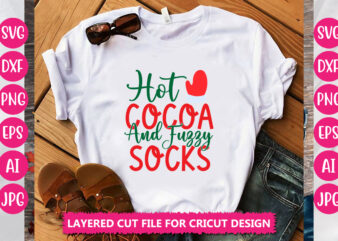 Hot Cocoa And Fuzzy Socks VECTOR DESIGN