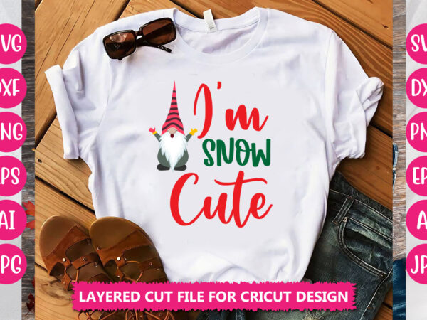 I’m snow cute vector design