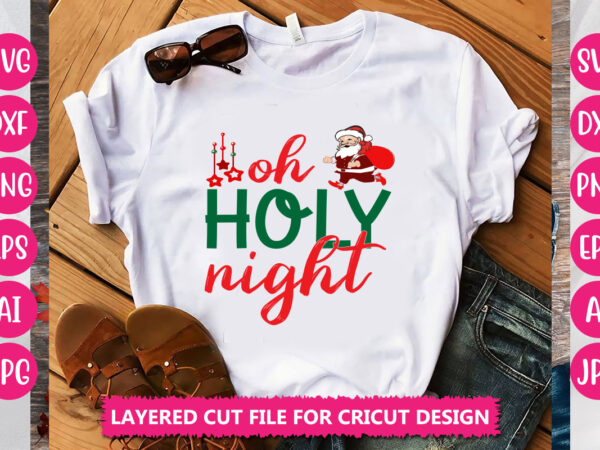 Oh holy night vector design
