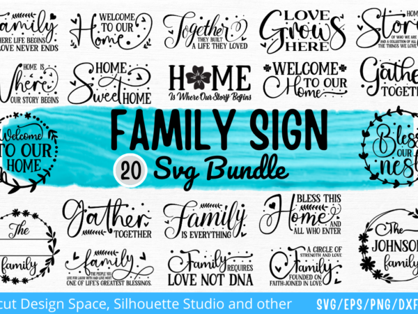Family sign svg bundle t shirt graphic design Family sign svg bundle t shirt graphic design