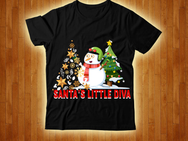 Santa’s little diva t-shirt design,my first christmas t-shirt design,dear santa he did it t-shirt design ,120 design, 160 t-shirt design mega bundle, 20 christmas svg bundle, 20 christmas t-shirt design,
