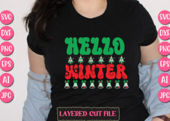 Hello Winter vector svg t-shirt design