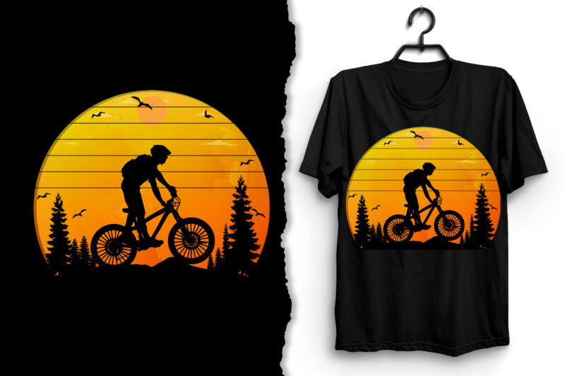 Retro Vintage Sunset T-Shirt Design Graphic