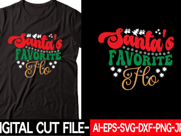 Santa’s favorite ho vector t-shirt design