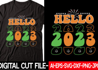 hello 2023 vector t-shirt design