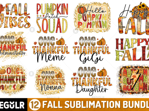 Fall sublimation bundle t shirt graphic design