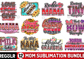 Mom Sublimation Bundle t shirt designs for sale