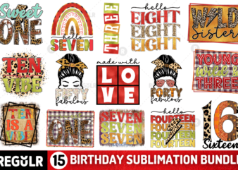 Birthday Sublimation Bundle t shirt template