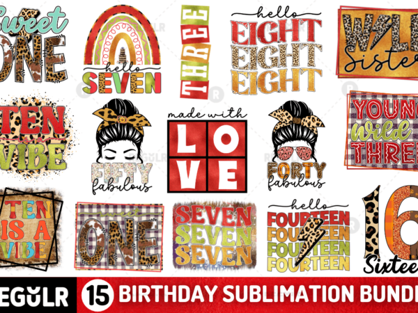 Birthday sublimation bundle t shirt template