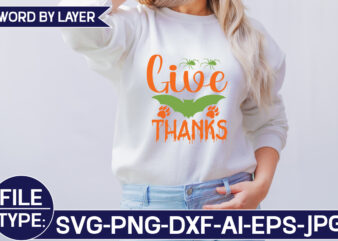 Give Thanks SVG Cut File t shirt design template