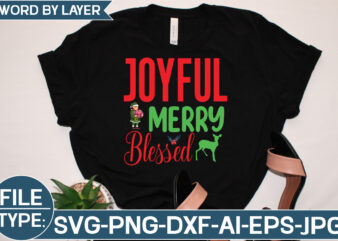 Joyful Merry Blessed SVG Cut File