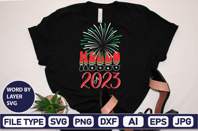 Hello 2023 SVG Cut File 2023 New Year svg, 2023 New Year SVG Bundle, New year svg, Happy New Year svg, Chinese new year svg, New year png, dxf, eps,NEW