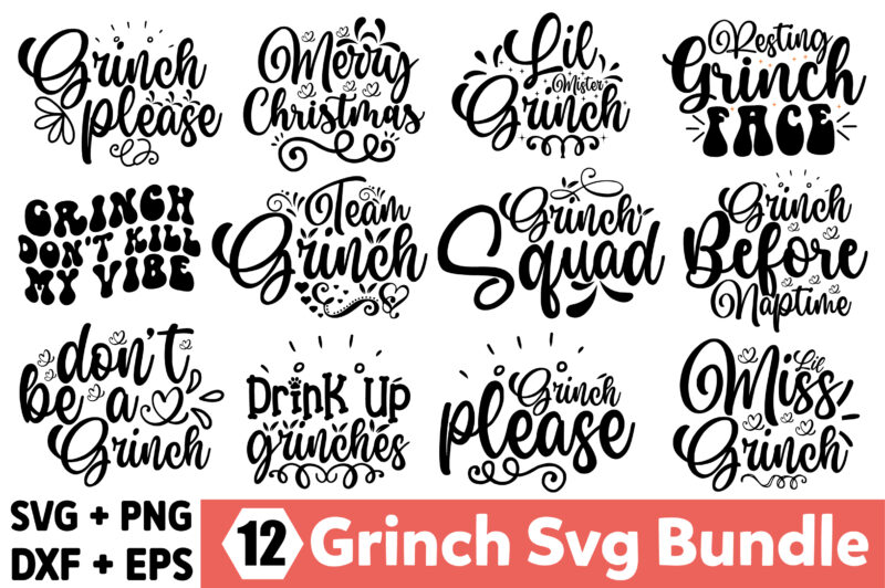 Grinch Svg Design Bundle