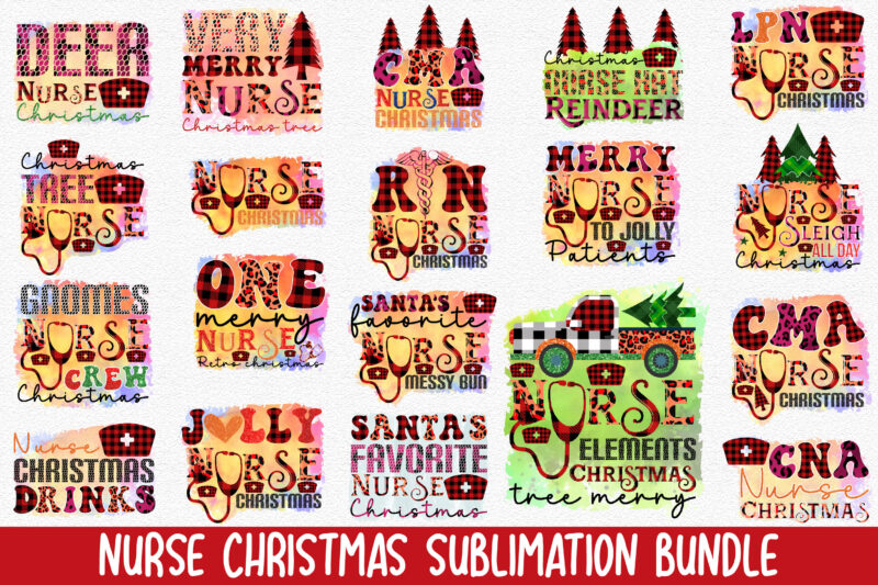 Nurse Christmas Sublimation Bundle