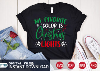 My Favorite color is Christmas Lights shirt,