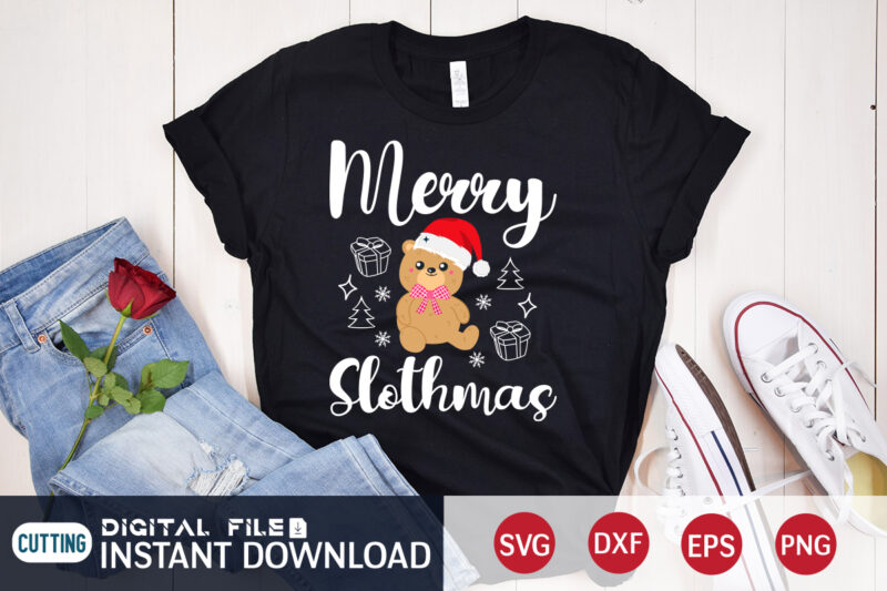 Merry Slothmas shirt, Merry Christmas, Christmas Svg, Christmas T-Shirt, Christmas SVG Shirt Print Template, svg, Merry Christmas svg, Christmas Vector, Christmas Sublimation Design, Christmas Cut File