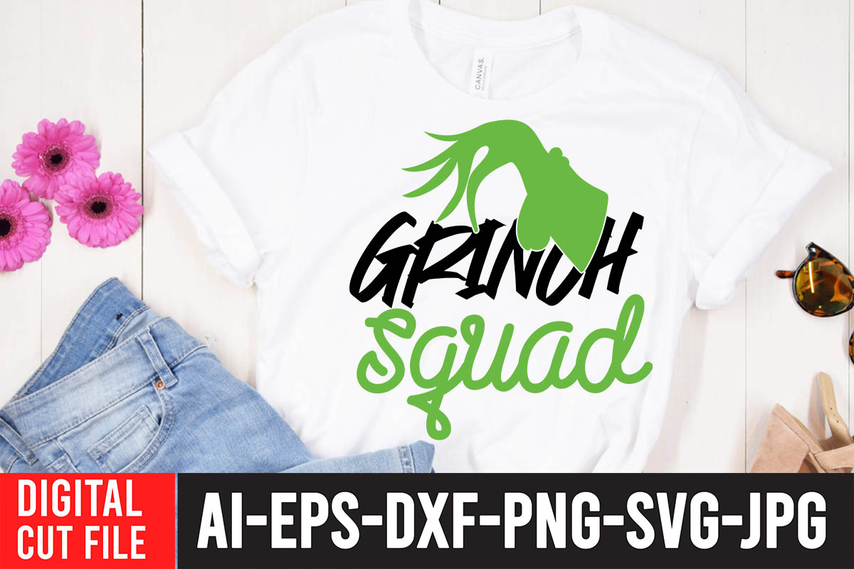 Grinch Squad T-Shirt Design , Grinch Christmas svg Bundle, Grinch Clipart  Png, The Grinch Svg Bundle, Grinch Hand Svg, Grinch Face Svg, Grinch  Christmas Svg, Clipart Cricut Vector Cut File, Unique Design ,