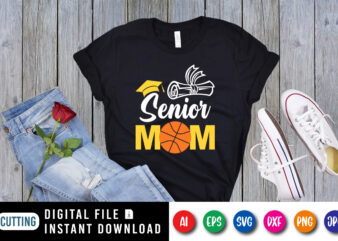 Senior mom shirt print template