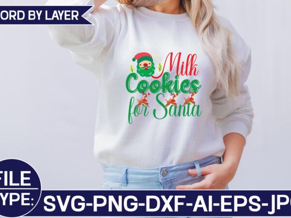 Milk cookies for santa t shirt designs for sale