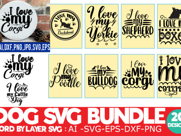 Dog Bandana and T Shirt SVG Bundle for Cricut and Silhouette