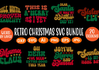 Retro Christmas SVG Bundle t shirt design online