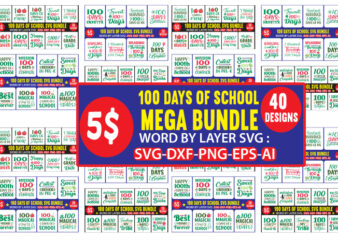 100 Days Of School Mega Bundle,100 days of school svg, school svg, 100 days smarter svg, 100th day of school svg, Happy 100th Day Of School Rainbow SVG, POPP IT