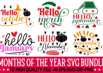 Months of the Year SVG Bundle,Months Of The Year For Pocket Chart Printable,Seasons Printable, Months of The Year busy book sheet and perpetual calendar, preschool seasons matching game, season binder t shirt designs for sale