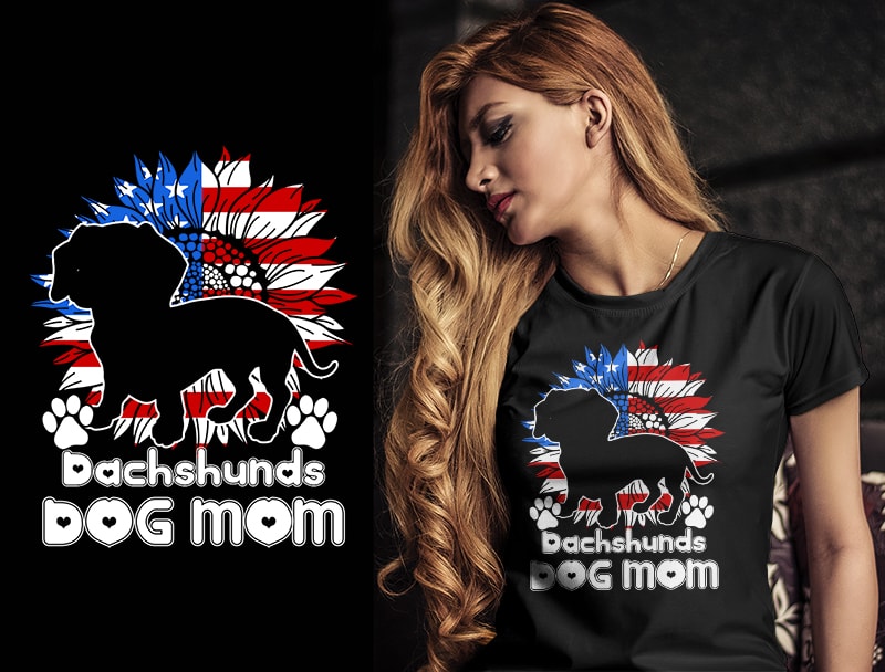 37 DOG MOM Christmas AMERICAN FLAG TSHIRT DESIGNS bundle editable