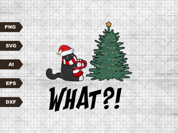 Funny black cat svg, gift pushing svg, christmas tree svg, over cat what svg, merry christmas svg, svg files for cricut t shirt graphic design Funny black cat svg, gift pushing svg, christmas tree svg, over cat what svg, merry christmas svg, svg files for cricut t shirt graphic design