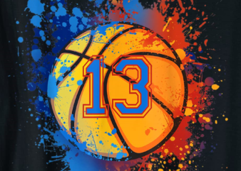 13 years old 13th birthday basketball gift for boys party t shirt men
