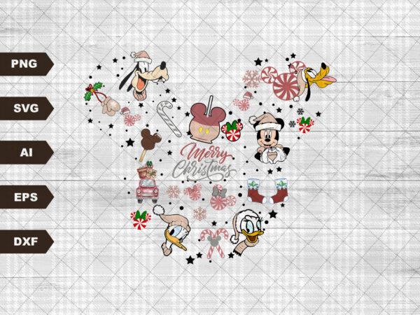 Mouse and friends surprise christmas svg, merry christmas svg, christmas vibes svg, family christmas svg, family vacation christmas t shirt designs for sale