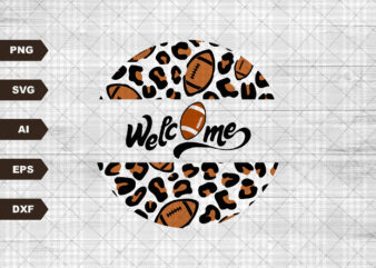 Football Welcome Svg file, Svg Files For Cricut, 24oz Venti Cold Cup Design, EPS file, SVG file