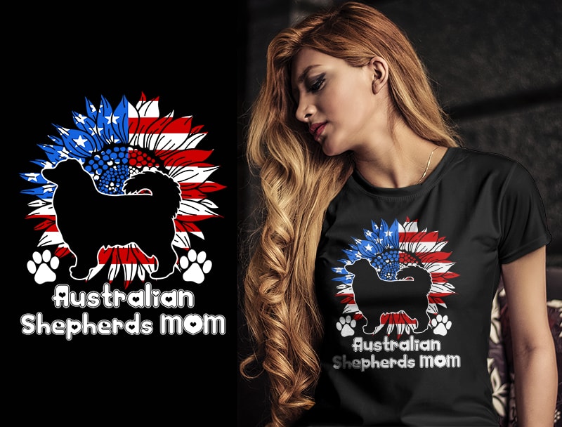 37 DOG MOM Christmas AMERICAN FLAG TSHIRT DESIGNS bundle editable