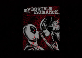 brutal romance t shirt template