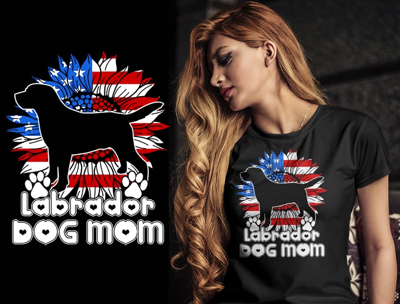 37 DOG MOM Christmas AMERICAN FLAG TSHIRT DESIGNS bundle editable