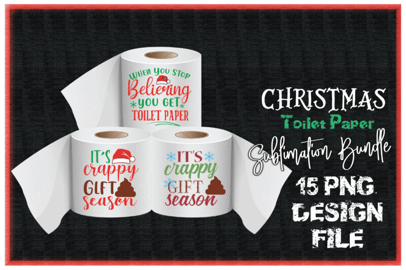 Christmas Sublimation Toilet Paper Bundle