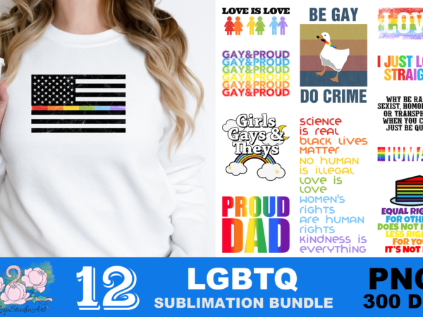 Lgbt rainbow flag love is love png sublimation design