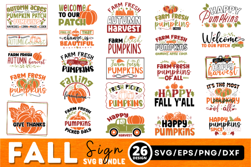 Fall sign making bundle