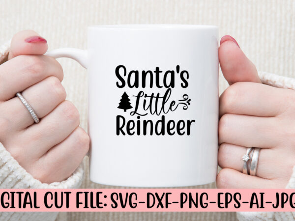 Santa’s little reindeer svg cut file t shirt template vector