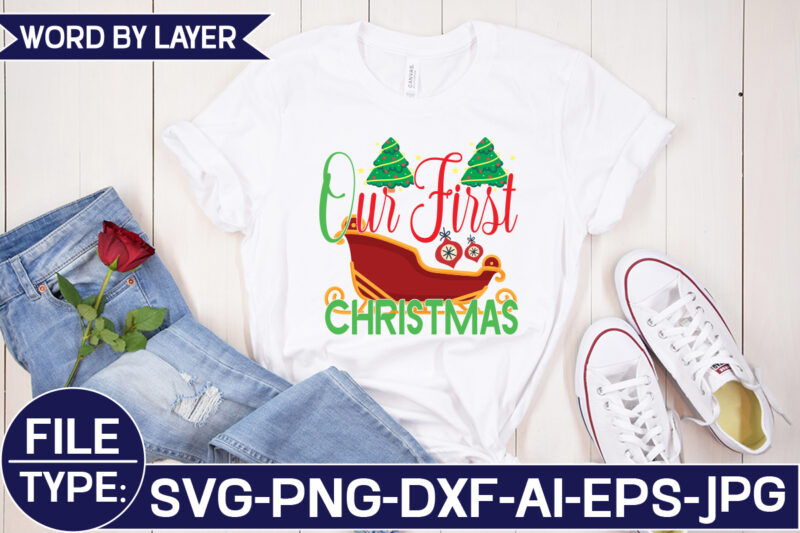 Our First Christmas SVG Cut File