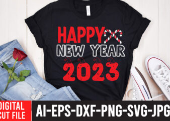 Happy New Year 2023 T-Shirt Design ,Happy New Year 2023 SVG Cut File , Christmas SVG Mega Bundle , 220 Christmas Design , Christmas svg bundle , 20 christmas t-shirt