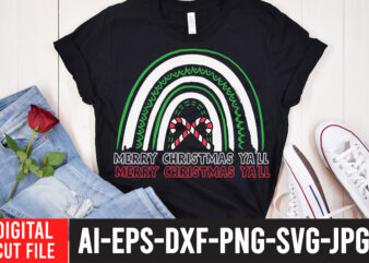 Merry Christmas Y’all T-Shirt Design , Merry Christmas Y’all SVG Cut File , Christmas SVG Mega Bundle , 220 Christmas Design , Christmas svg bundle , 20 christmas t-shirt design