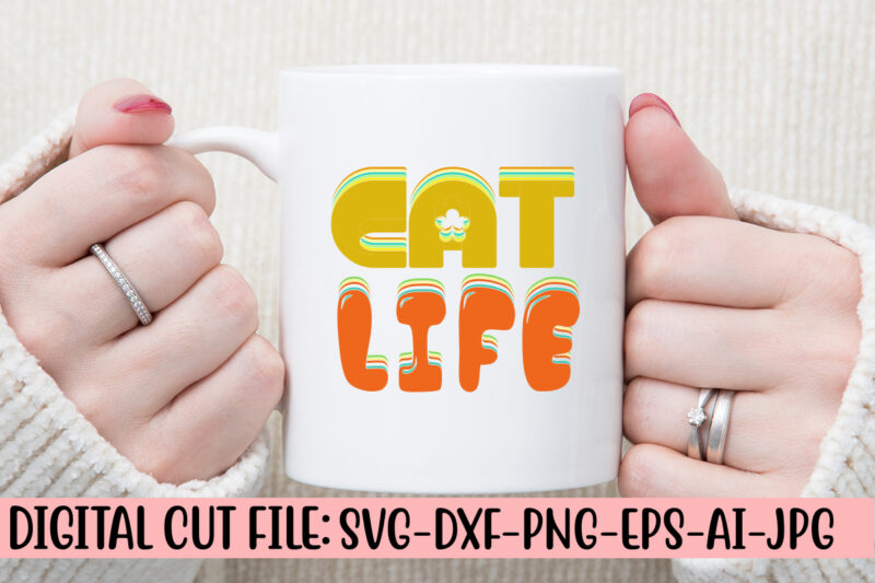 Cat Life Retro SVG