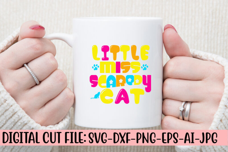 Little Miss Scaredy Cat Retro SVG