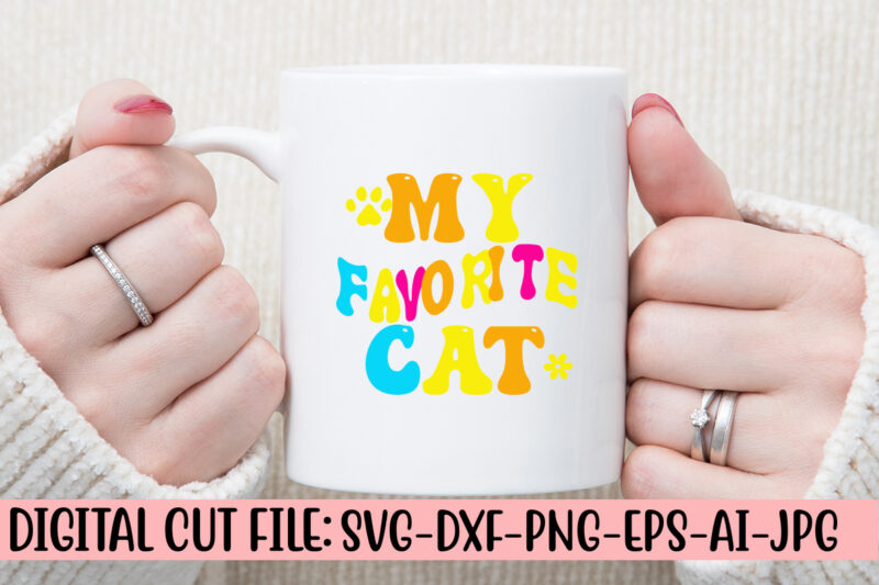 My Favorite Cat Retro SVG