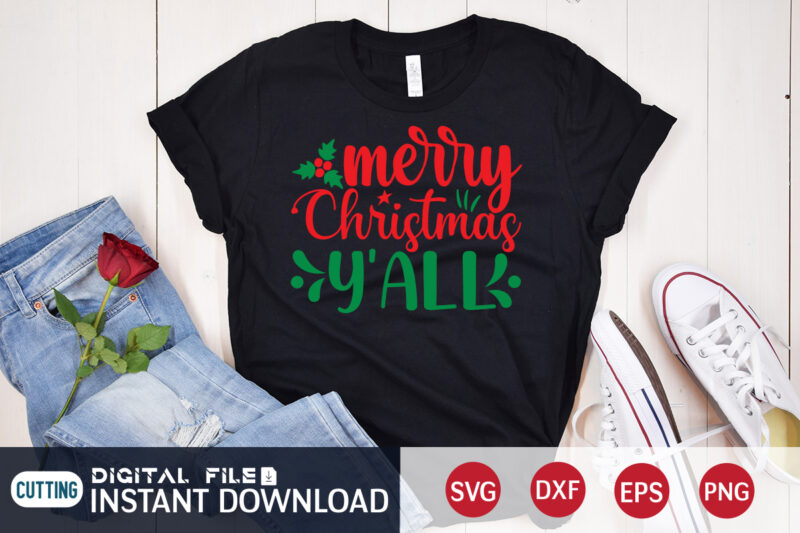Merry Christmas YÁLL shirt, Christmas Shirt, Christmas Svg, Christmas T-Shirt, Christmas SVG Shirt Print Template, svg, Merry Christmas svg, Christmas Vector, Christmas Sublimation Design, Christmas Cut File