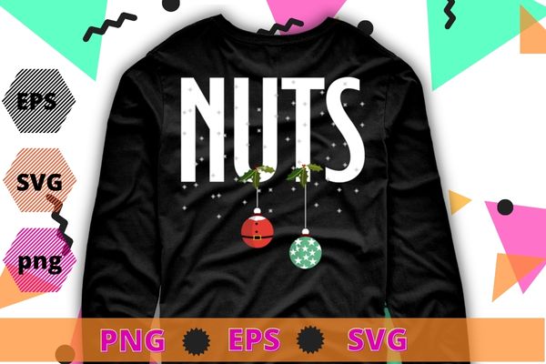Mens Chest Nuts Matching Funny Christmas Couples Chestnuts Nuts T-Shirt design svg, Chest Nuts, Funny Christmas, Jingle Balls, Xmas balls, pajama,